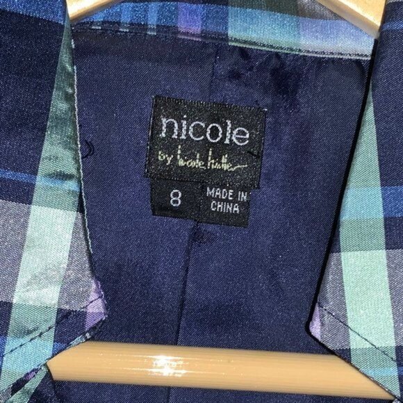 Nicole by Nicole Miller Coat Women 8 Peplum 3/4 Sleeve Vintage - Picture 3 of 3